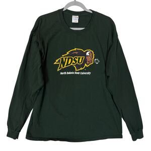 Gildan Ultra Cotton North Dakota State Bison Football Team Shirt Mens XL Green